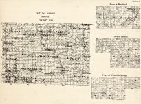 La Fayette County Outline - Blanchard, Lamond, White Oak Springs, Wisconsin State Atlas 1930c